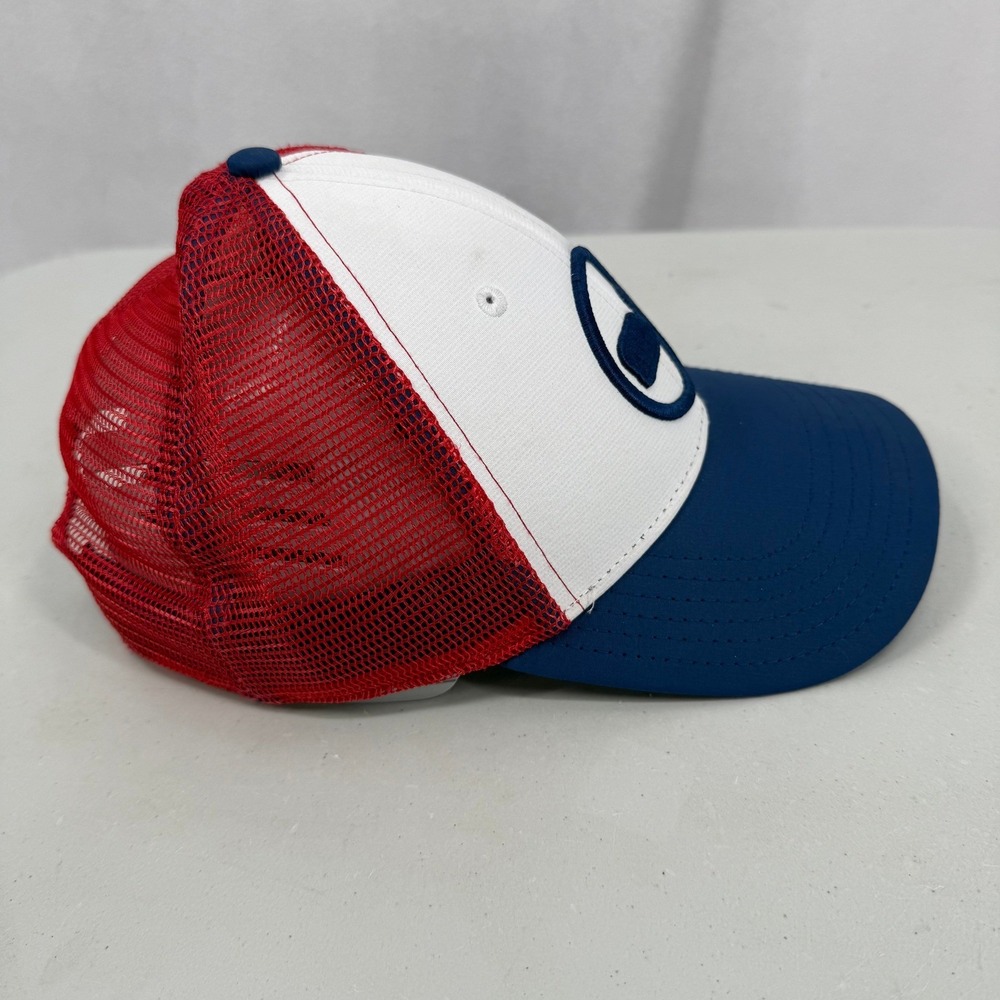 Vineyard Vines Whale Logo Trucker Hat Red‎ White Blue Mesh Snapback Cap Men - Picture 3 of 9
